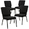 Flash Furniture 18.5"W Black Dot Fabric Stacking Church Chair, 4PK 4-XU-CH-60096-BK-GG - alternate 1